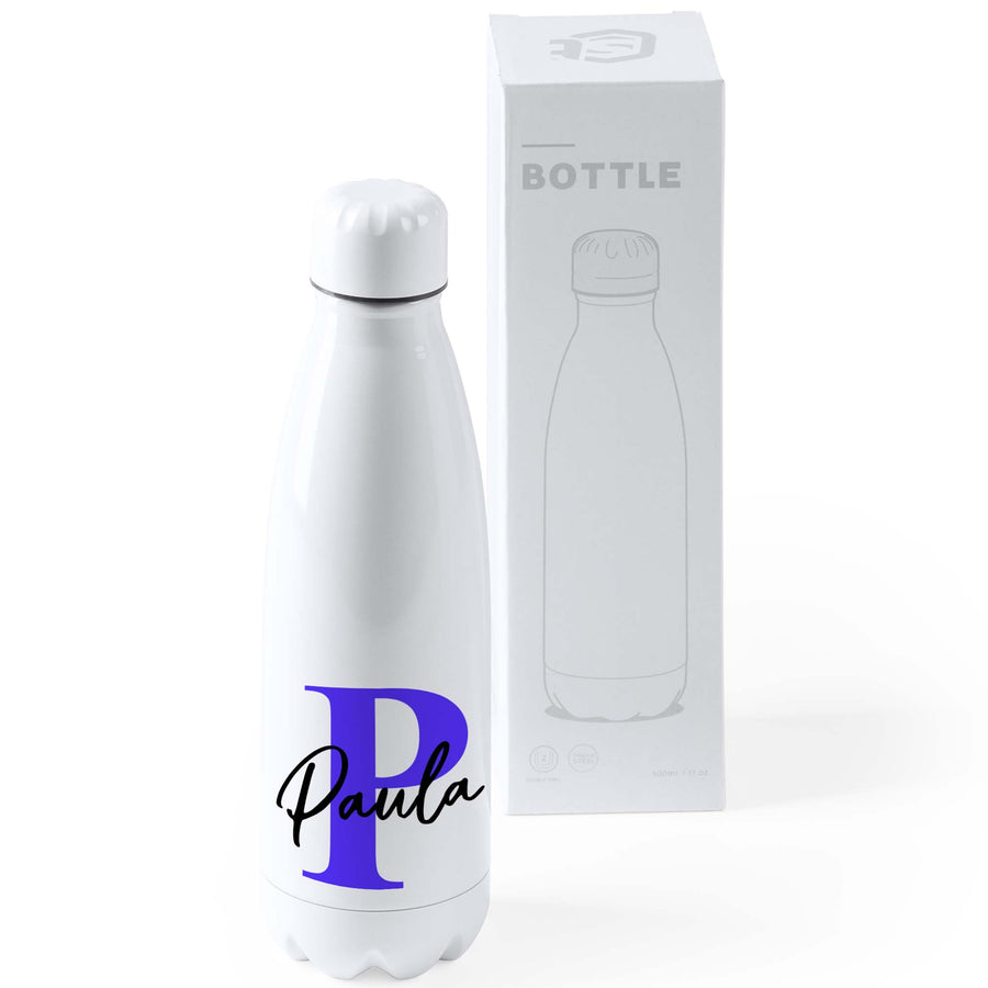 Botella personalizada con nombre de aceri inox