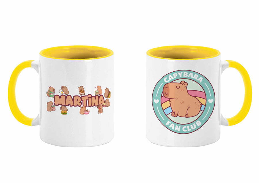 Taza capibara fan club personalizada