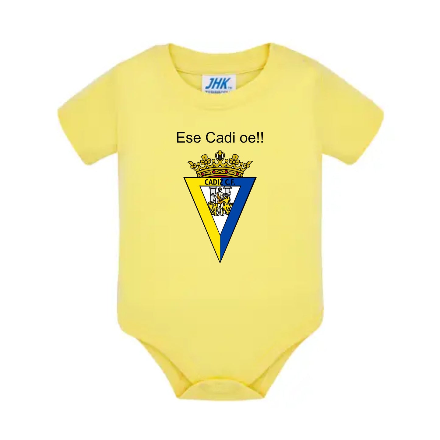 Body de Bebé mangas cortas Cadiz C.F personalizado