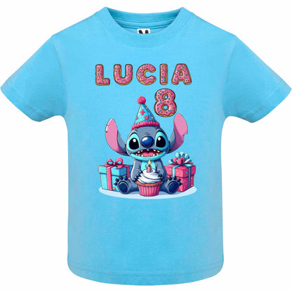 Camiseta cumpleaños Stitch personalizada