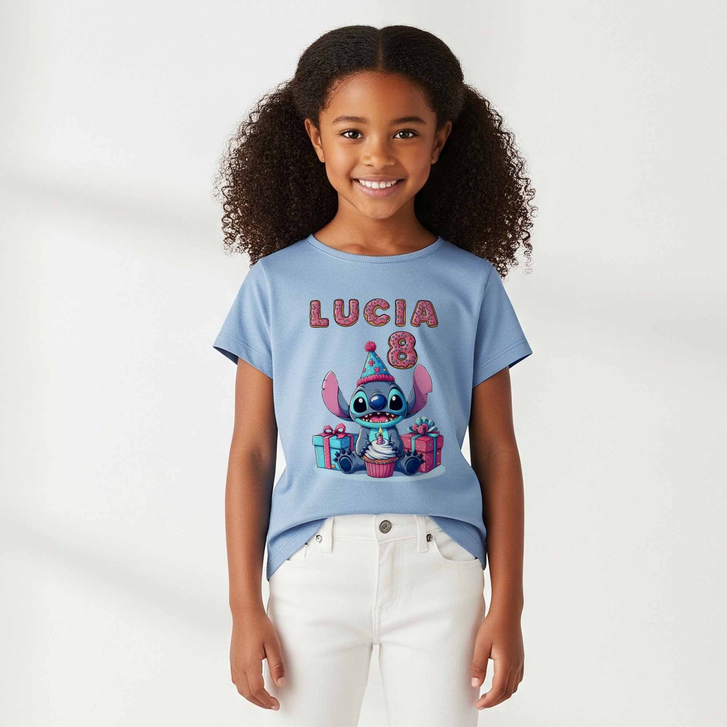 Camiseta cumpleaños Stitch personalizada