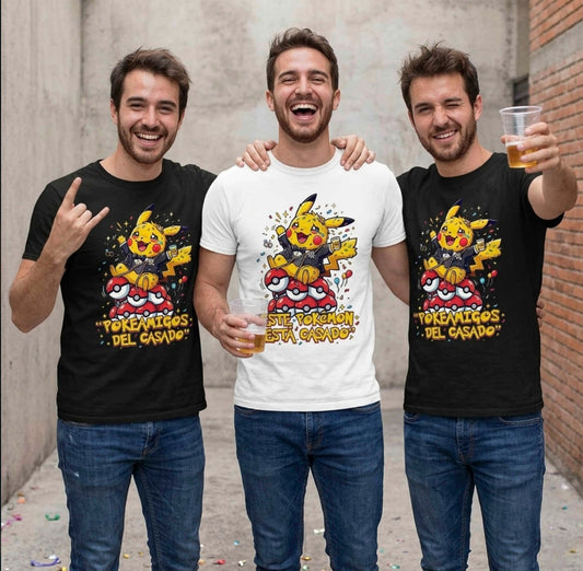 Camiseta despedida de soltero Pokemon pikachu