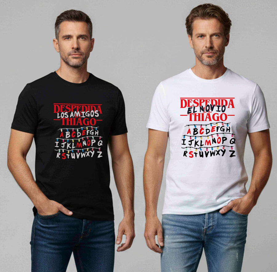 Camiseta despedida de soltero stranger things personalizada