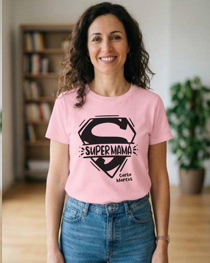 Camiseta personalizada Super Mamá un color