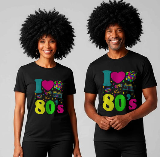 Camiseta personalizada I love 80's