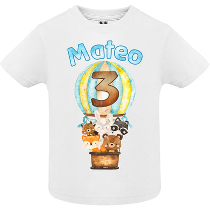Camiseta personalizada animales en globo