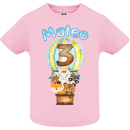 Camiseta personalizada animales en globo