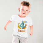 Camiseta personalizada cumpleaño con diseño de dinosaurios