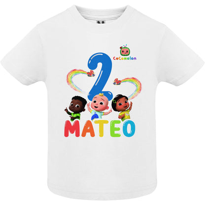 Camiseta cocomelon personalizada para familia