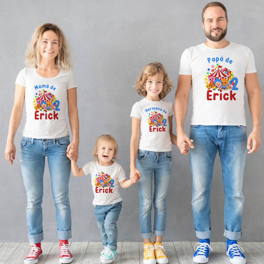Camiseta personalizada familia payaso plim plim