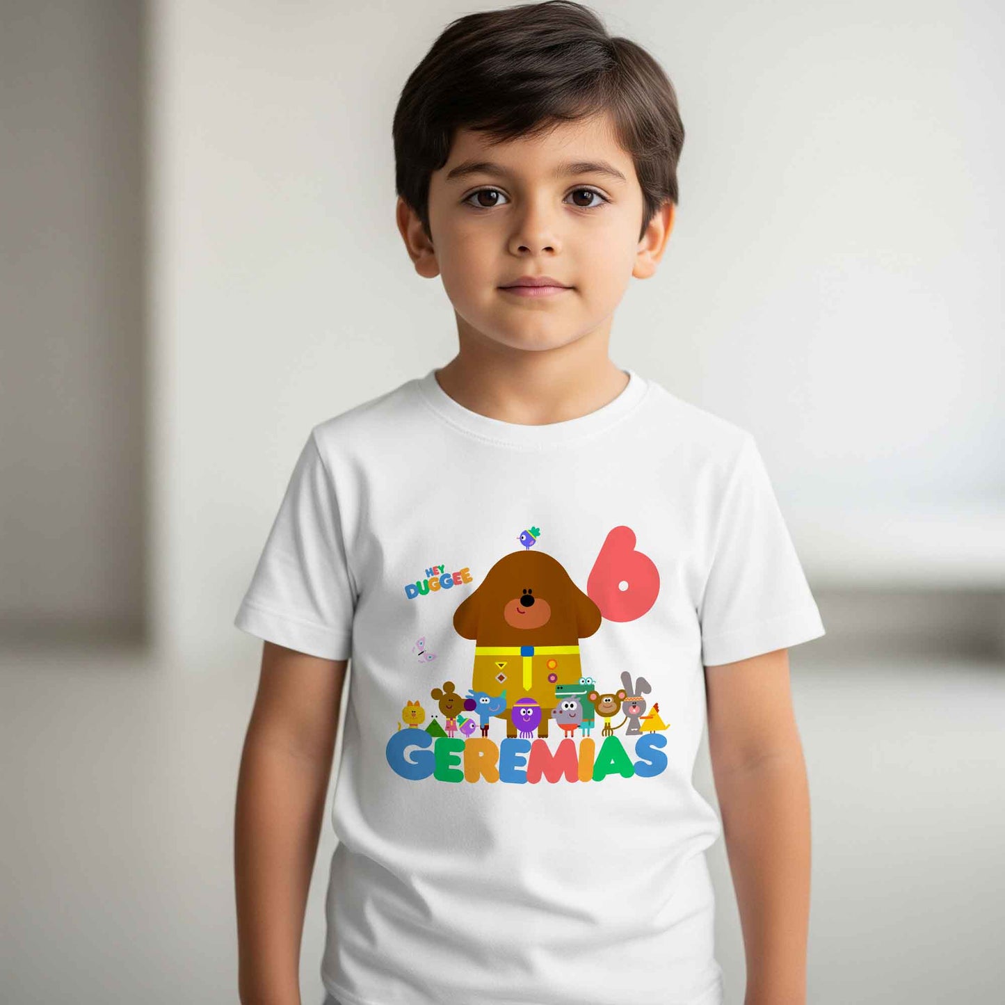 Camiseta cumpleaños hey duggee personalizada