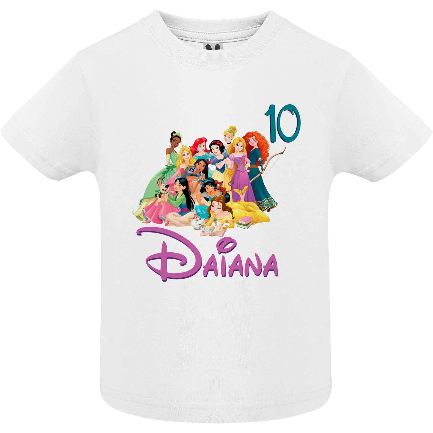 Camiseta princesas Disney personalizada