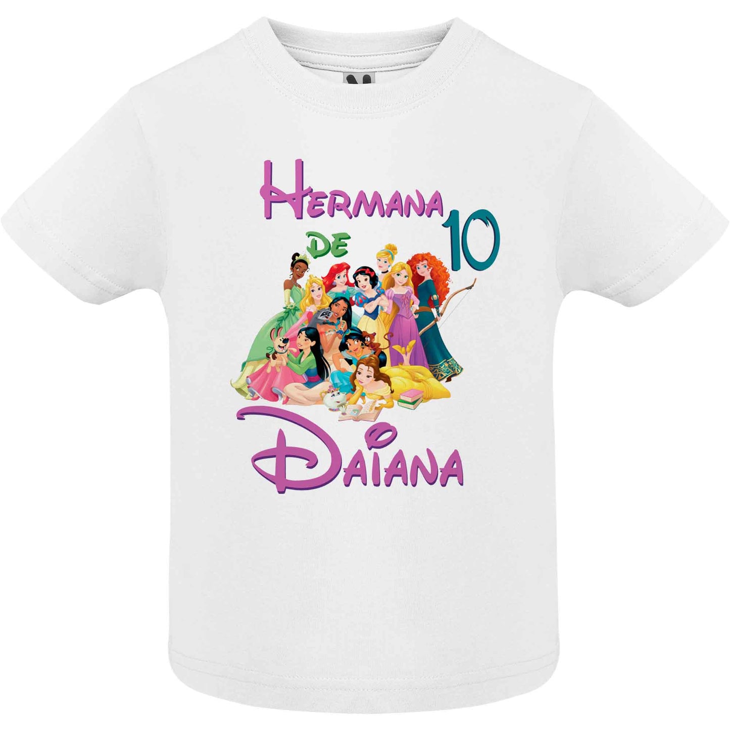 Camiseta princesas Disney personalizada