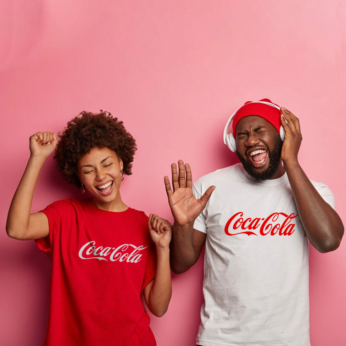 Camiseta personalizada Coca Cola blanca o roja
