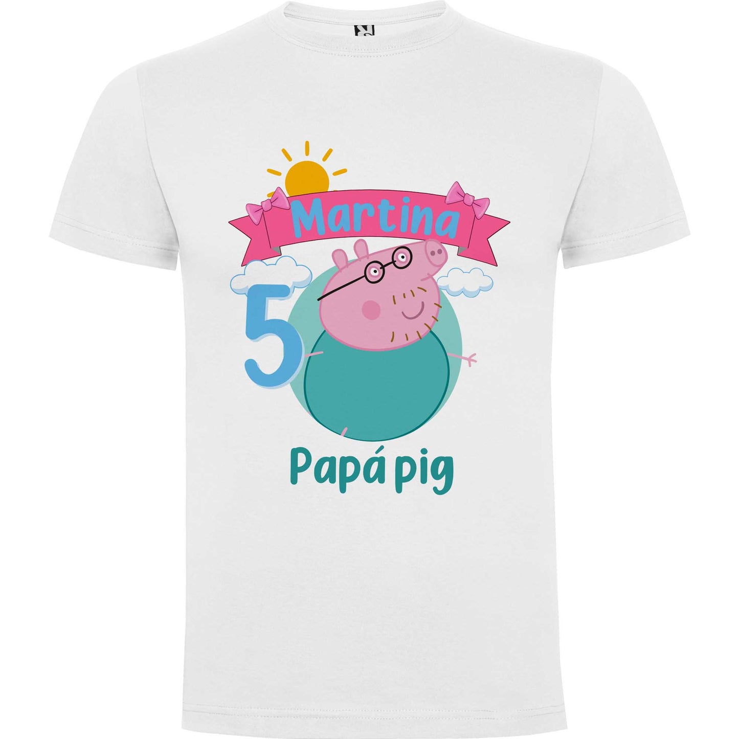 Camiseta Peppa pig familia personalizada