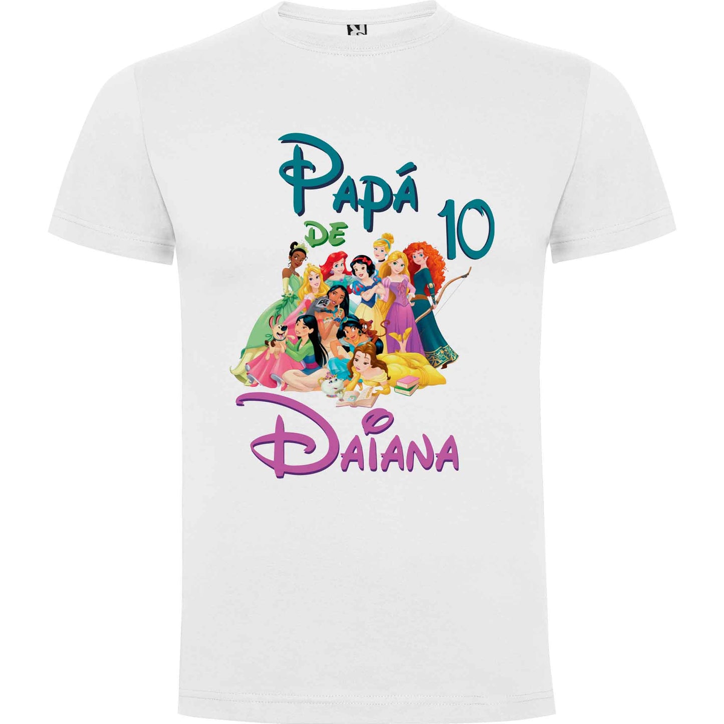 Camiseta princesas Disney personalizada