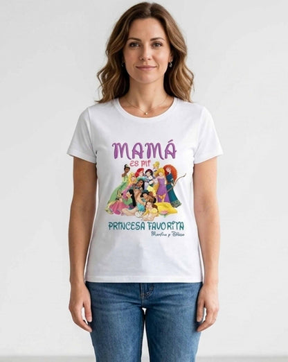 Camiseta personalizada Mamá es mi princesa favorita