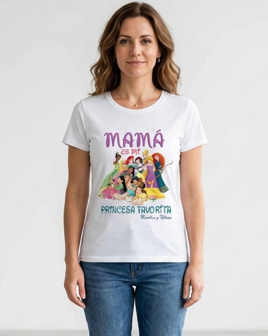 Camiseta personalizada Mamá es mi princesa favorita