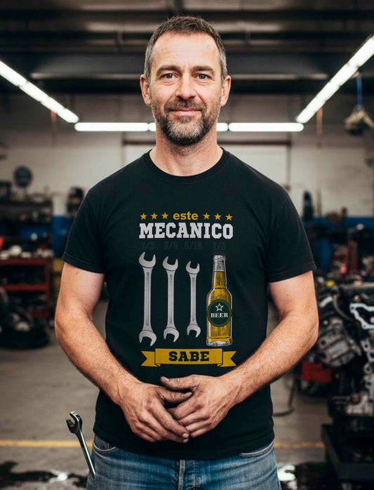 Camiseta personalizada diseño este mecanico sabe