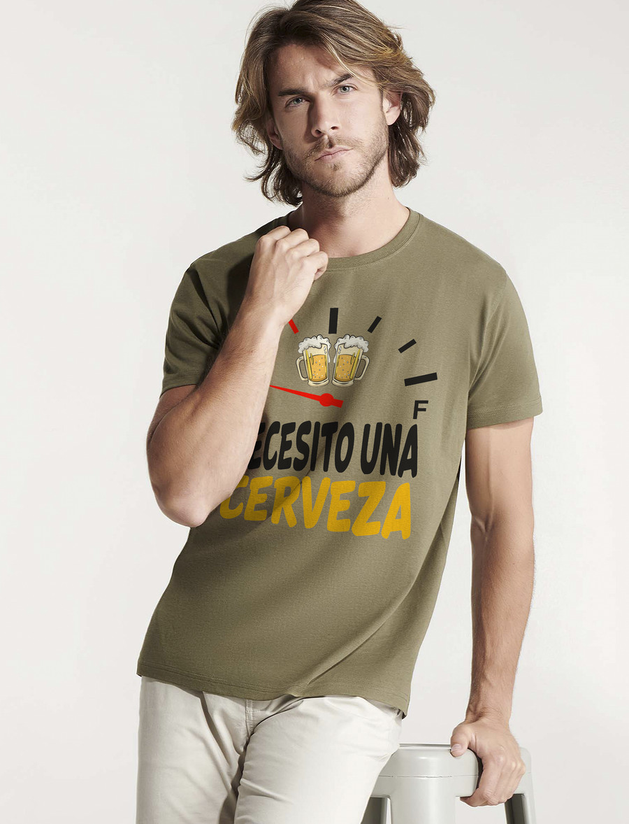 Camiseta personalizada necesito una cerveza