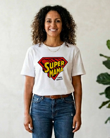 Camiseta personalizada Super Mamá comic