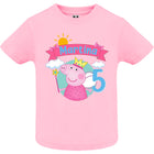 Camiseta cumpeaños Peppa Pig personalizada