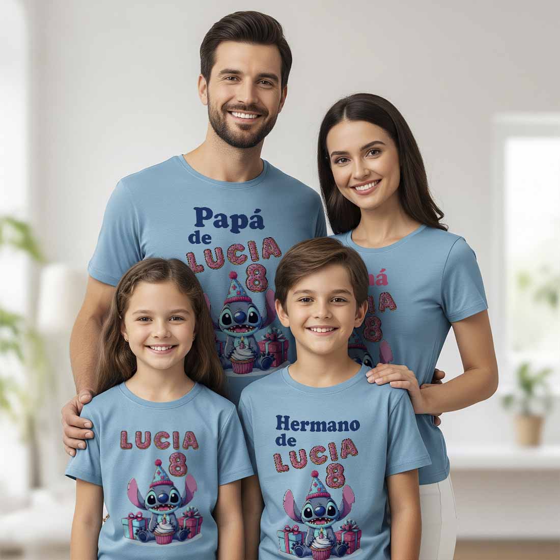 Camiseta cumpleaños Stitch personalizada