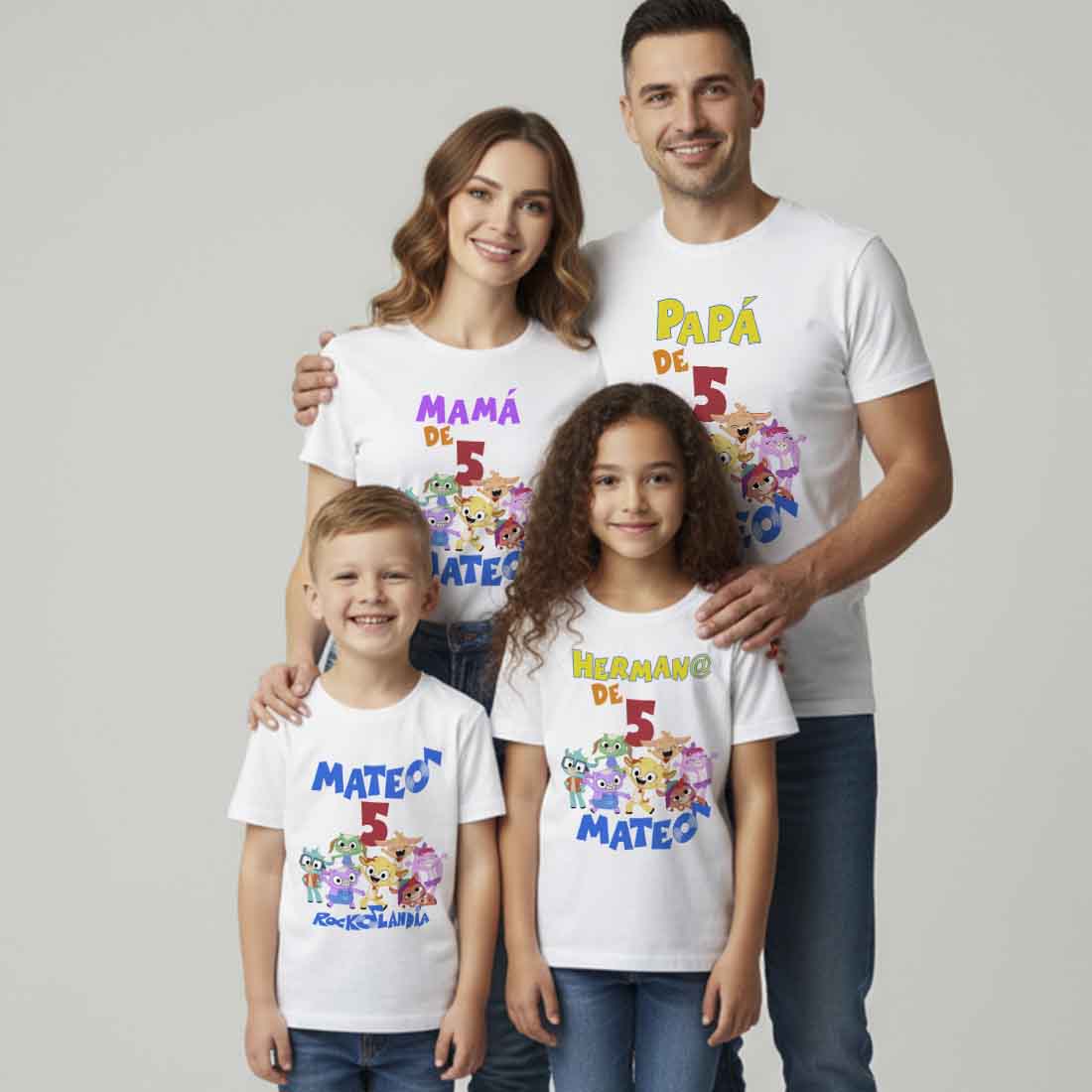 Camiseta cumpleaños ROCKOLANDIA personalizada