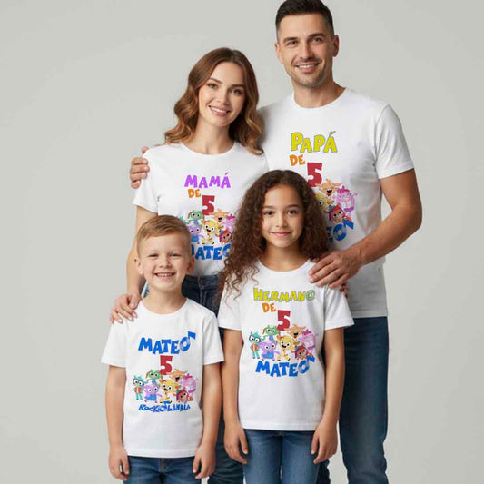 Camiseta cumpleaños ROCKOLANDIA personalizada