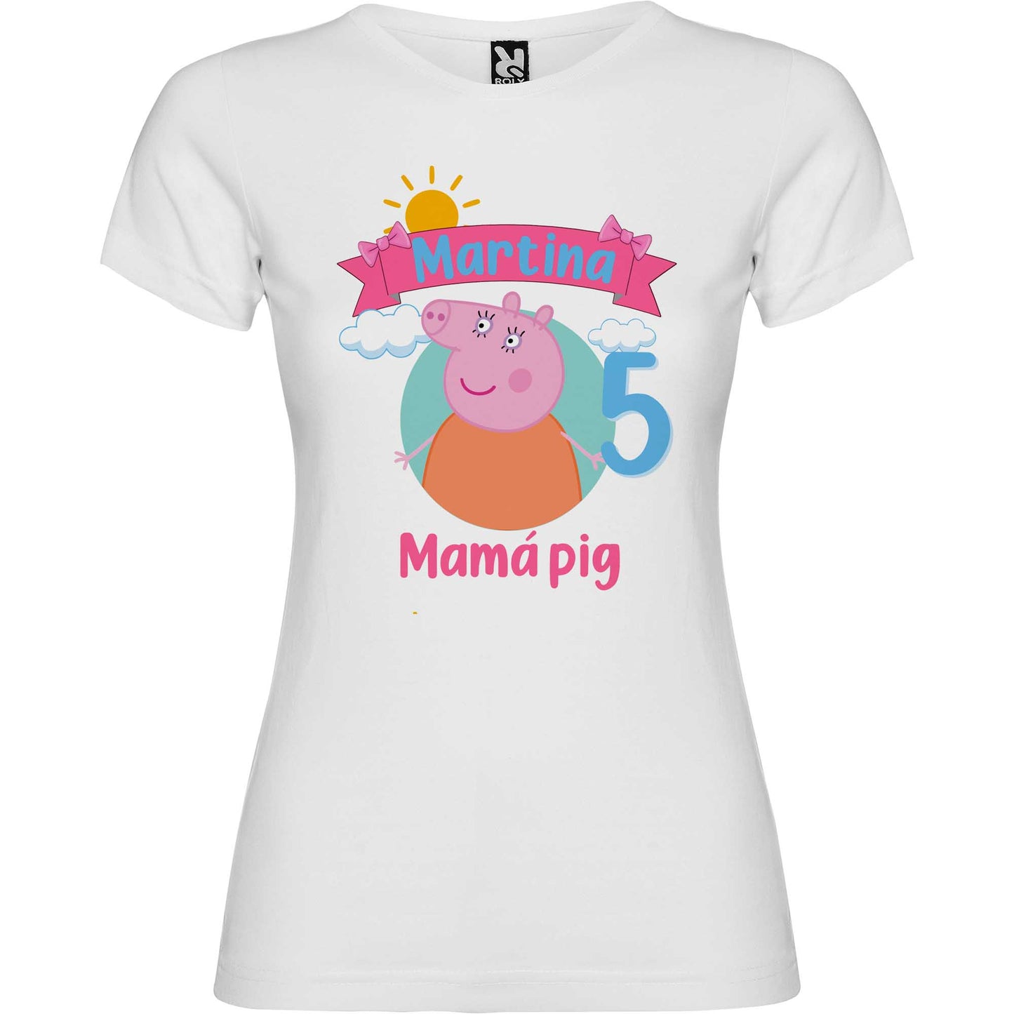 Camiseta Peppa pig familia personalizada