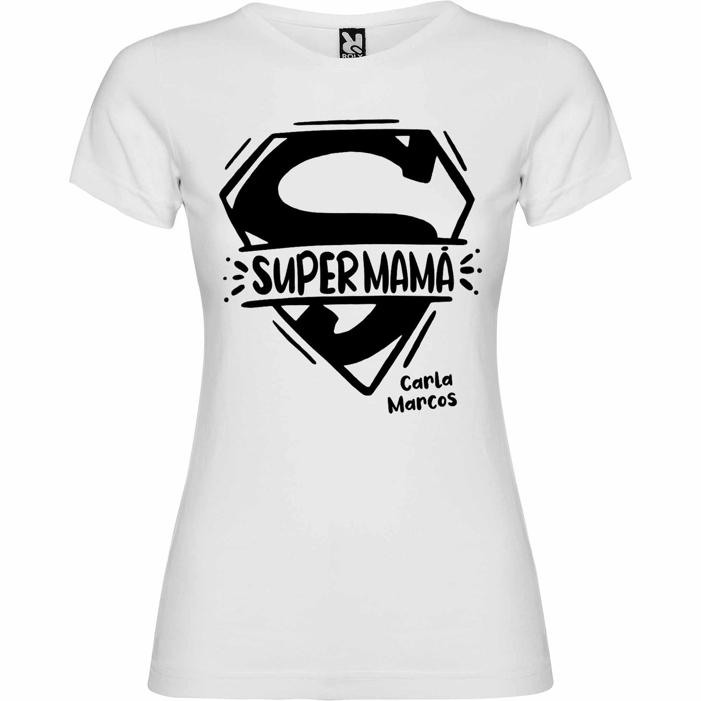 Camiseta personalizada Super Mamá un color