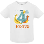 Camiseta personalizada cumpleaño con diseño de dinosaurios