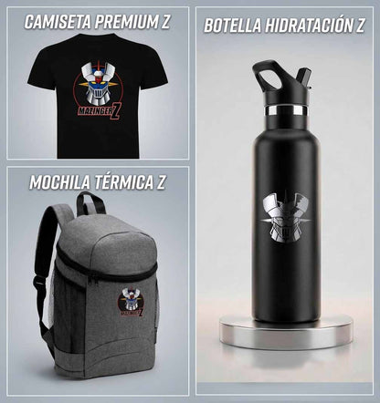 Pack MazingerZ camiseta mochila y botella