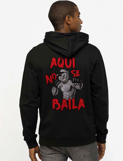 Sudadera con cremallera unisex aqui no se baila