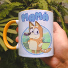 Taza personalizada familia Bluey