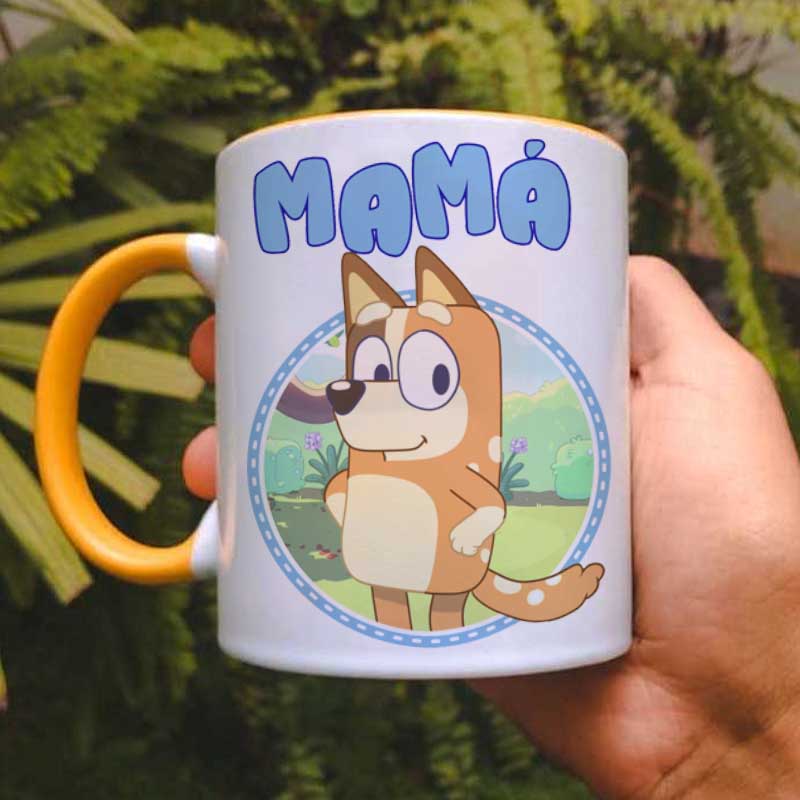 Taza personalizada familia Bluey