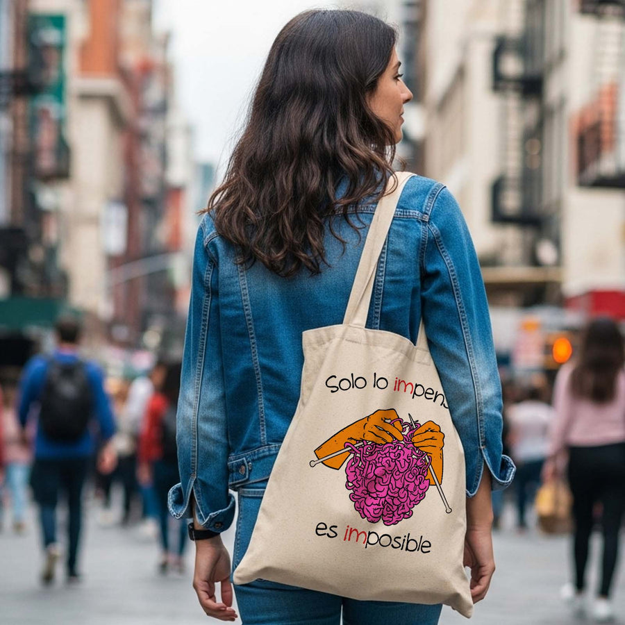 Bolsa personalizada Solo lo impensado es imposible