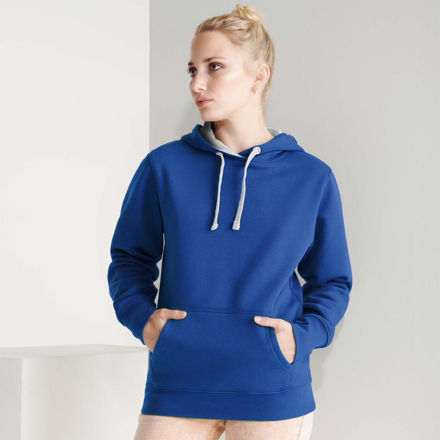 Sudadera Urban capucha bicolor mujer