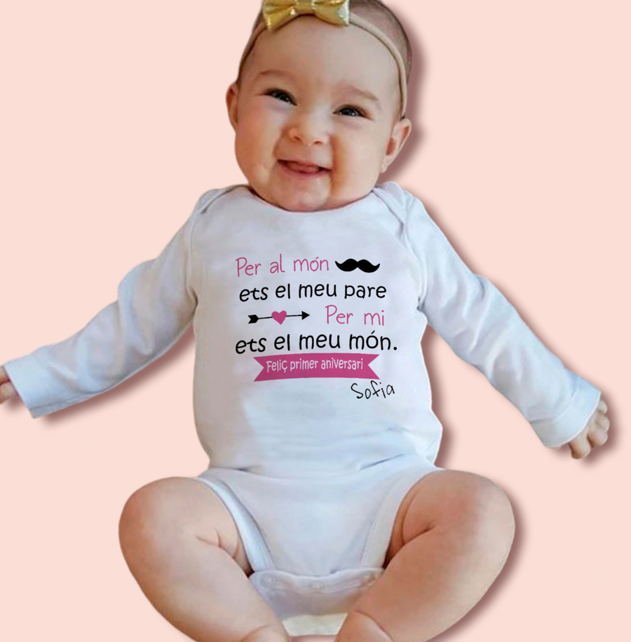 Body de bebé mangas largas personalizado