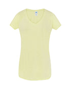 camiseta mujer cuello de pico slub jhk