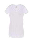 camiseta mujer cuello de pico slub jhk