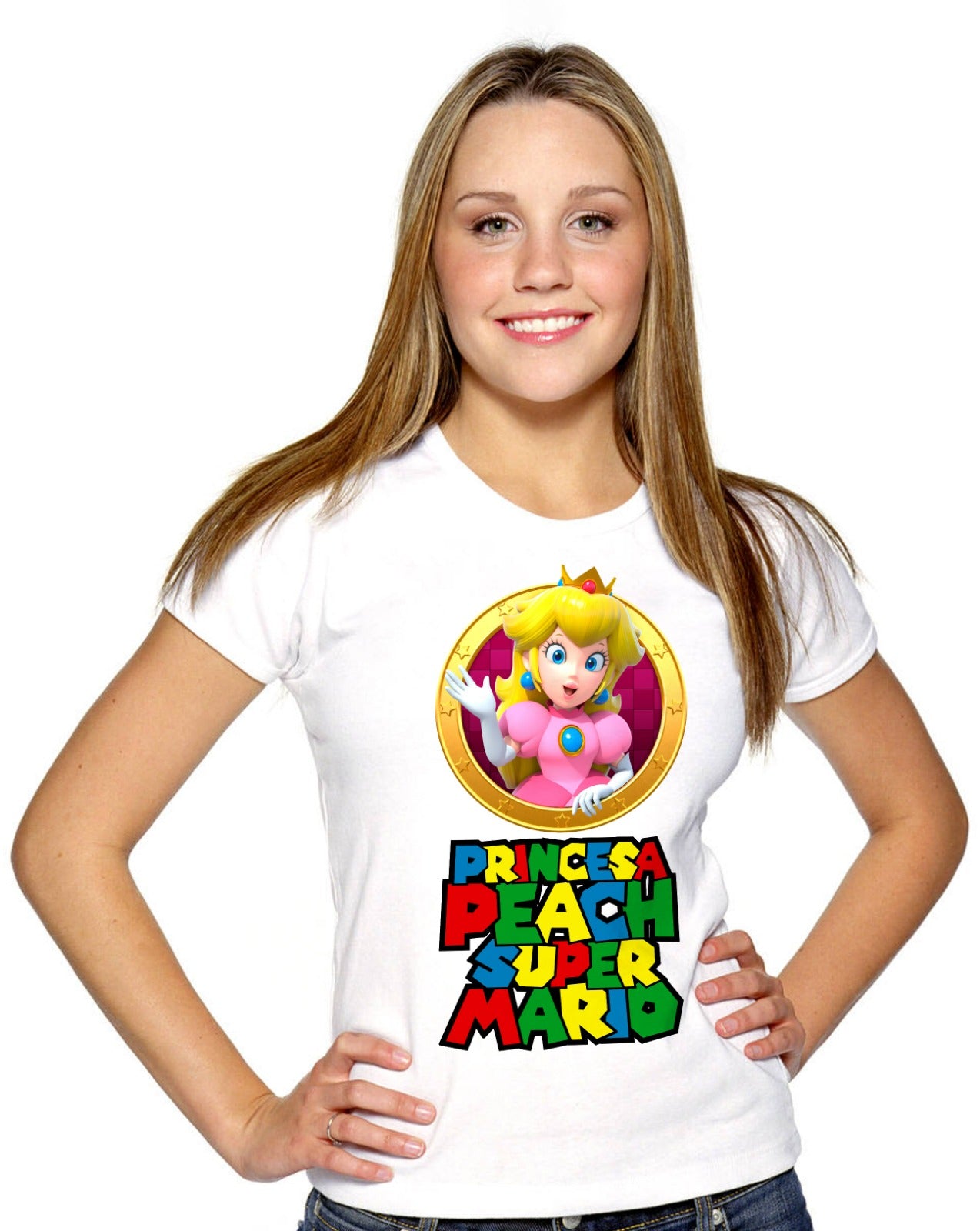 Camiseta personalizada princesa super mario