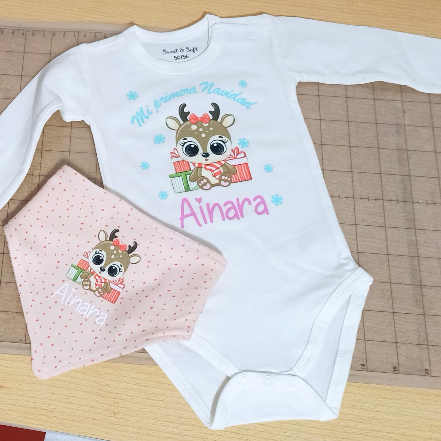 Body de bebé mi primera navidad personalizado