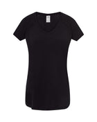 camiseta mujer cuello de pico slub jhk