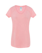 camiseta mujer cuello de pico slub jhk