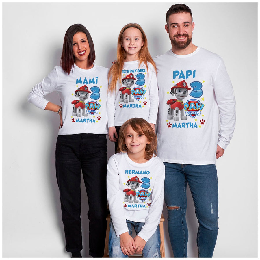 Camiseta personalizada patrulla canina marshall