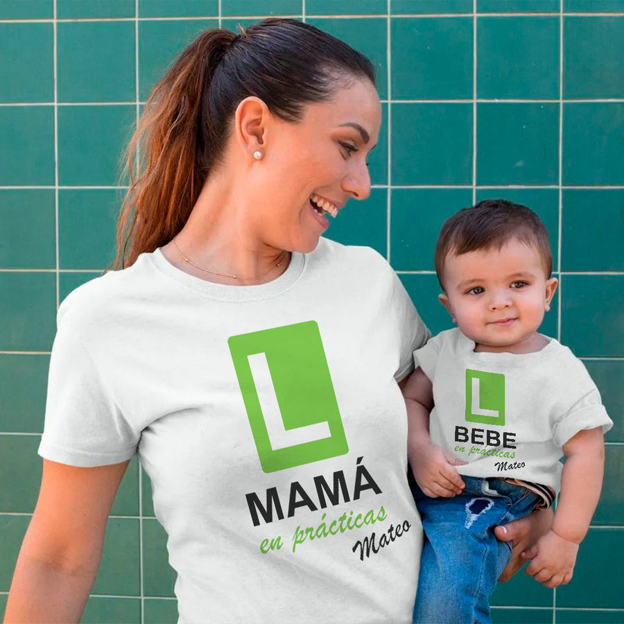 Camiseta personalizada mamá en practicas