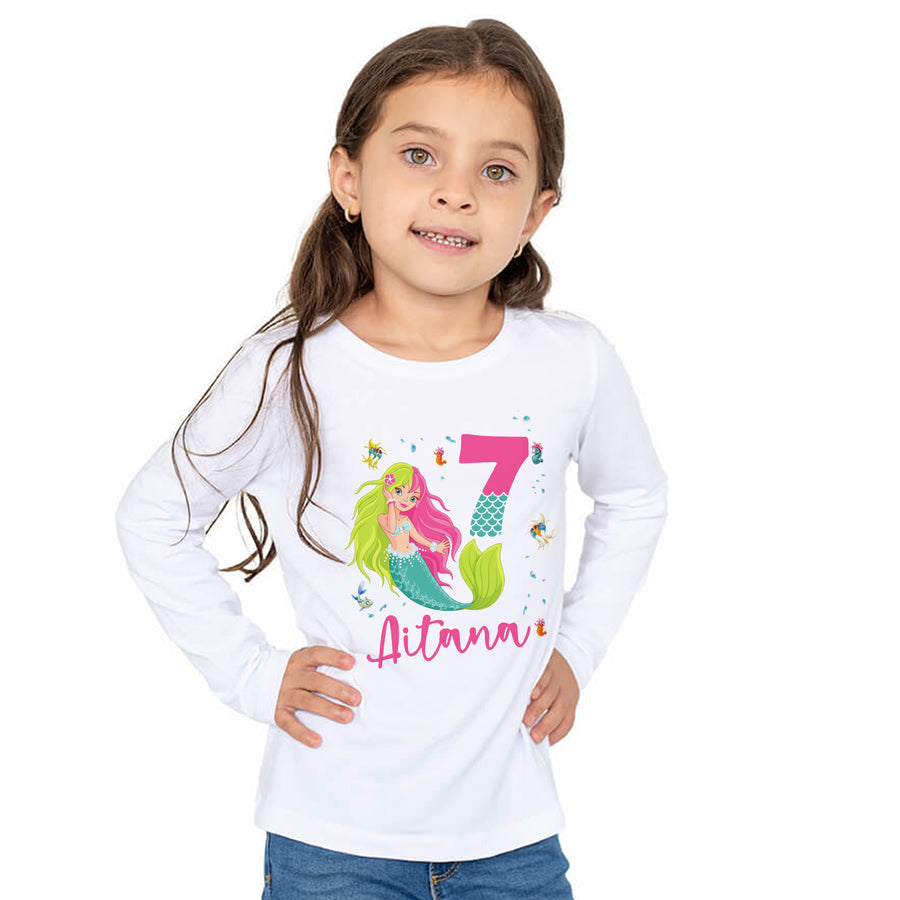 Camisetas personalizadas mangas largas Sierena cumpleaños