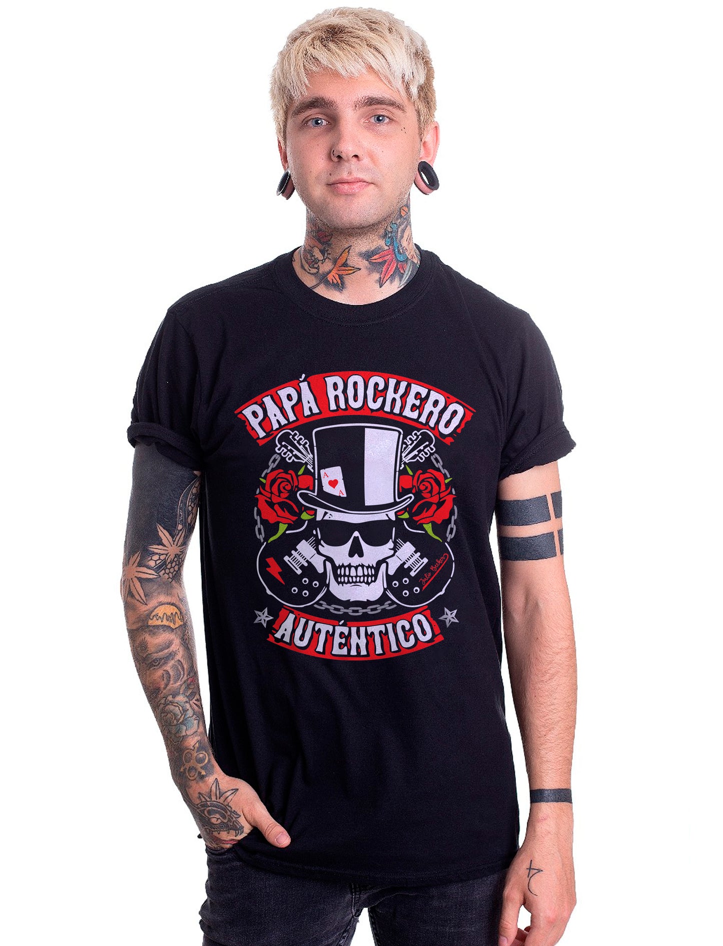 Camiseta personalizada Papá rockero