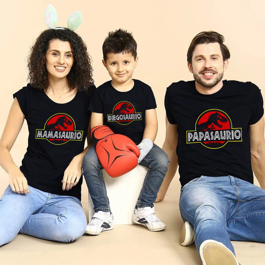 Camiseta personalizada jurassic familia